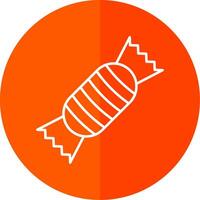 Toffee Line Red Circle Icon vector