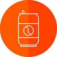 Soda Can Line Red Circle Icon vector