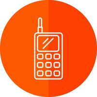 Walkie Talkie Line Red Circle Icon vector