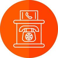 Telephone Booth Line Red Circle Icon vector