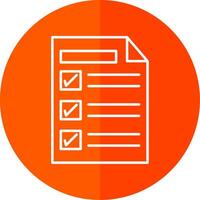 Checklist Line Red Circle Icon vector