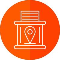 Telephone Booth Line Red Circle Icon vector