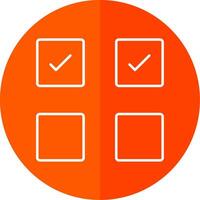 Check Box Line Red Circle Icon vector