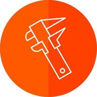 Caliper Line Red Circle Icon vector