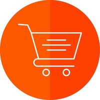 Cart Line Red Circle Icon vector