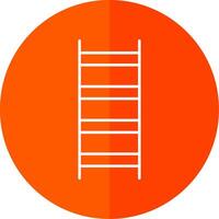 Ladder Line Red Circle Icon vector