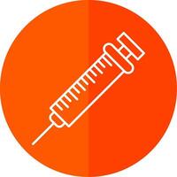 Injection Line Red Circle Icon vector