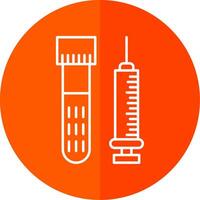 Injection Line Red Circle Icon vector