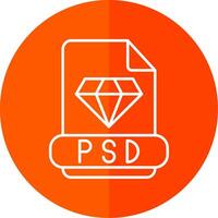 Psd Line Red Circle Icon vector