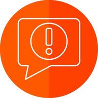 Alert Line Red Circle Icon vector