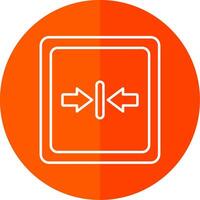 Minimize Line Red Circle Icon vector