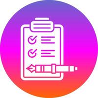 Check list Glyph Gradient Circle Icon vector