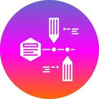 Timeline Glyph Gradient Circle Icon vector