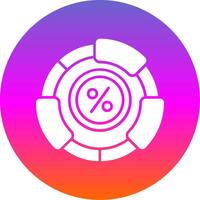 Ratio Glyph Gradient Circle Icon vector