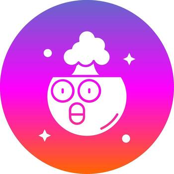 Exploding Glyph Gradient Circle Icon vector