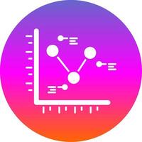 Chart Glyph Gradient Circle Icon vector