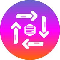 Infographic elements Glyph Gradient Circle Icon vector