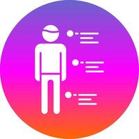 Person Glyph Gradient Circle Icon vector