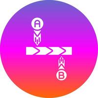 Timeline Glyph Gradient Circle Icon vector