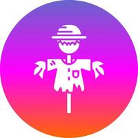 Scarecrow Glyph Gradient Circle Icon vector