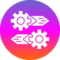 Gear Glyph Gradient Circle Icon vector