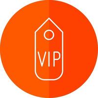 Vip pass Line Red Circle Icon vector