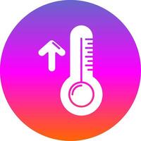 High temperature Glyph Gradient Circle Icon vector