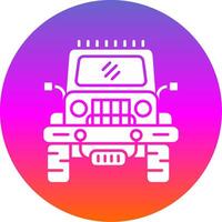 Jeep Glyph Gradient Circle Icon vector