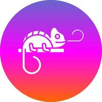 Chameleon Glyph Gradient Circle Icon vector