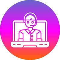 Online course Glyph Gradient Circle Icon vector