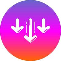 Decrease Glyph Gradient Circle Icon vector