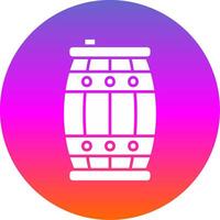 Barrel Glyph Gradient Circle Icon vector