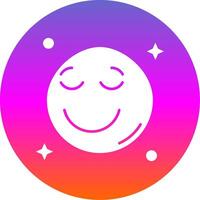 Relieved Glyph Gradient Circle Icon vector