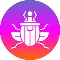 Scarab Glyph Gradient Circle Icon vector