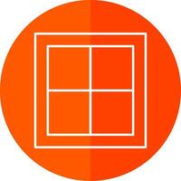 Window Line Red Circle Icon vector