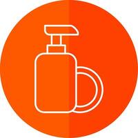 Dish Soap Line Red Circle Icon vector