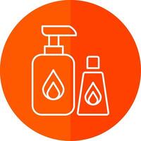 Cleaning Products Line Red Circle Icon vector