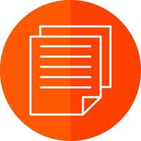 Files Line Red Circle Icon vector