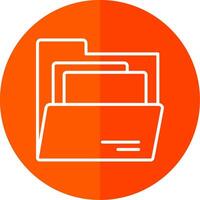 Files Line Red Circle Icon vector