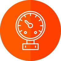 Gauge Line Red Circle Icon vector