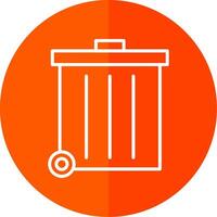 Refuse Line Red Circle Icon vector