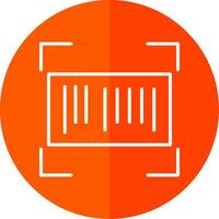 Barcode Line Red Circle Icon vector