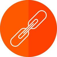 Link Line Red Circle Icon vector