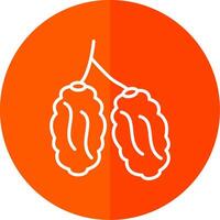 Dates Line Red Circle Icon vector