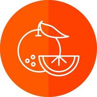 Oranges Line Red Circle Icon vector