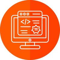 Pop Up Line Red Circle Icon vector
