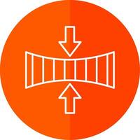 Elasticity Line Red Circle Icon vector
