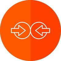 Collision Line Red Circle Icon vector