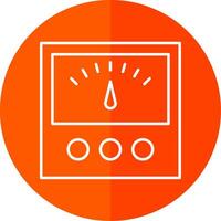 Voltage Indicator Line Red Circle Icon vector