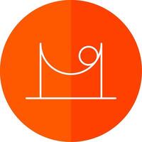 Friction Line Red Circle Icon vector